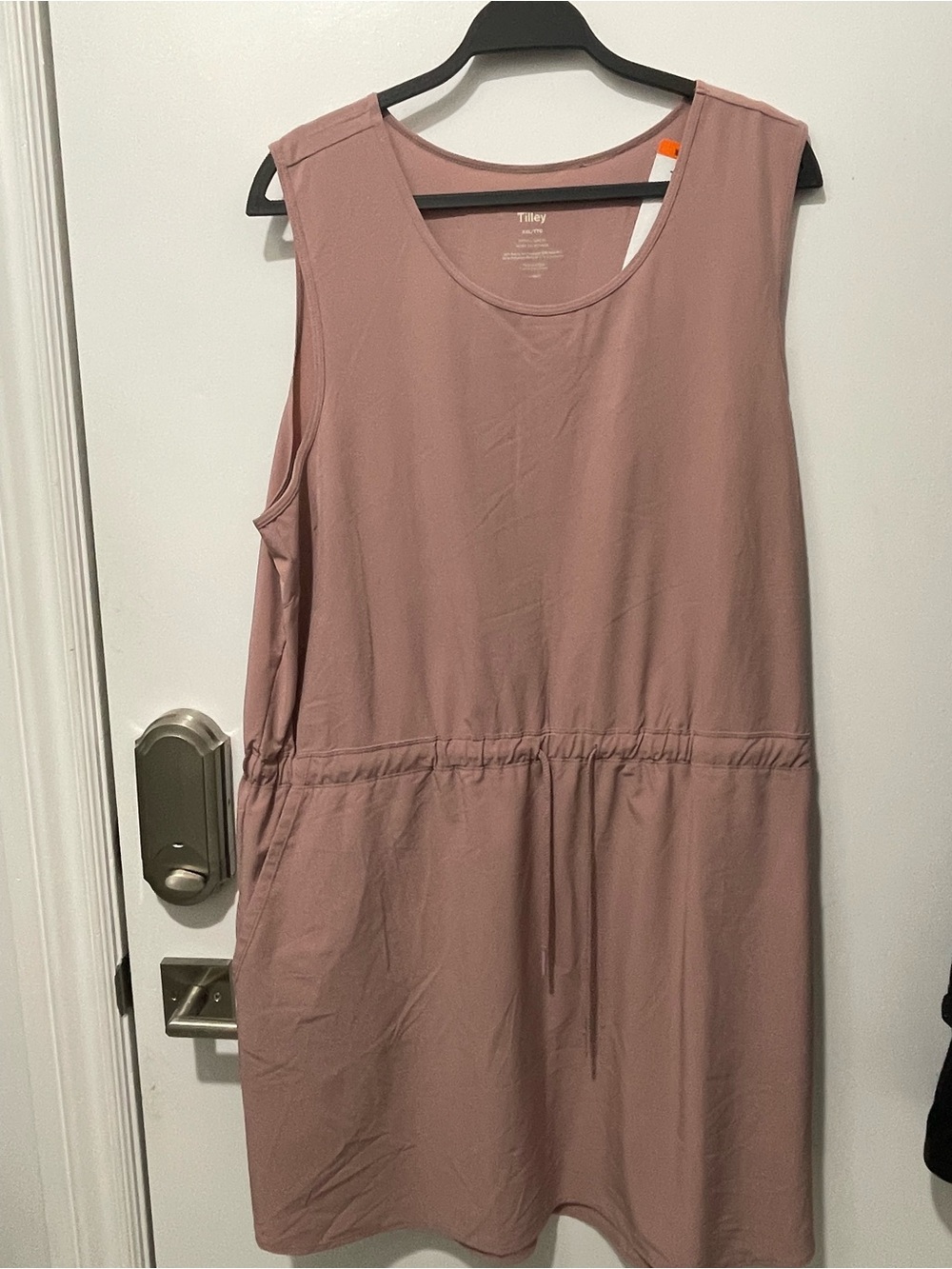 Tilley Sleeveless Drawstring Dress - Dusty Rose